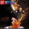 16CM Anime One Piece Sanji Luffy Sculpture Black Leg Fire Battle PVC Collectible Onepiece Action Figure - One Piece Gifts Store