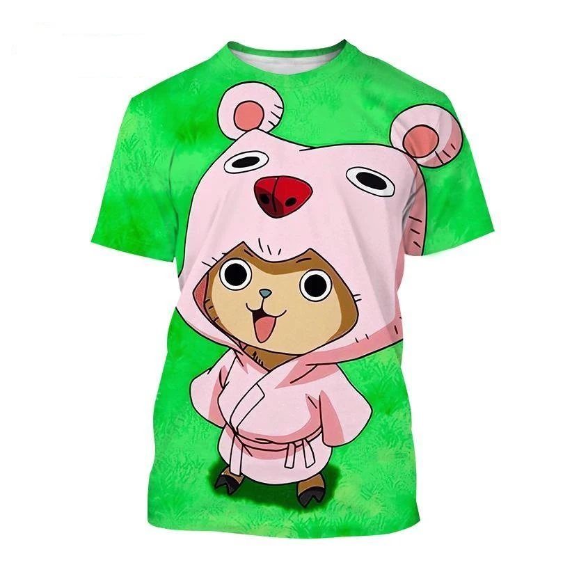 2023 Summer Hot Sale One Piece 3D Print T Shirt Japanese Anime Cute Cartoon Character Chopper 5 - One Piece Gifts Store