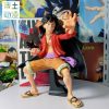 20cm One Piece Monkey D Luffy Figure Ghost Island Battle Suit Wano Country Koa Art King 3 - One Piece Gifts Store
