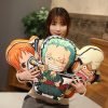28 50cm One Piece Plush Toys Roronoa Zoro Luffy Chopper Nami Cute Cartoon Anime 3 Dimensional 2 - One Piece Gifts Store