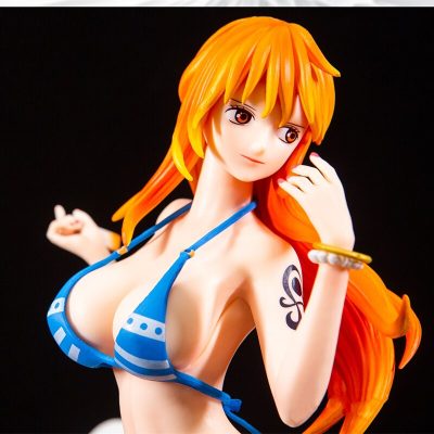 33cm Anime One Piece Nami Figure Fashion Sexy Beach Surf Swimsuit Girl Action Figurine Pvc Model 1 - One Piece Gifts Store