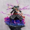 39cm One Piece Anime Roronoa Zoro Wano Country Three Heads and Six Arms Nine Knives Flow 3 - One Piece Gifts Store