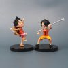 3pcs Set Anime One Piece 9cm Luffy Ace Sabo Figurine With Stick Weapoon Childhood PVC Action 5 - One Piece Gifts Store