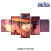 5 pieces handsome one piece portgas d ace canvas wall art 420 - One Piece Gifts Store