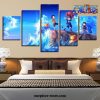 5 pieces handsome one piece sea blue canvas wall art 210 - One Piece Gifts Store