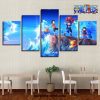 5 pieces handsome one piece sea blue canvas wall art 383 - One Piece Gifts Store