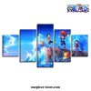 5 pieces handsome one piece sea blue canvas wall art 988 - One Piece Gifts Store