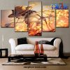 5 pieces one piece portgas d ace canvas wall art 199 - One Piece Gifts