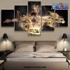 5 pieces one piece portgas d ace fire canvas wall art 341 - One Piece Gifts