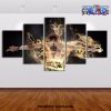 5 pieces one piece portgas d ace fire canvas wall art 636 - One Piece Gifts