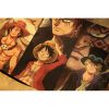 Anime One Piece Three Brothers White Beard Red Hair Dragon Kraft paper vintage poster bar cafe 5 - One Piece Gifts Store