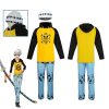 Anime One Piece Trafalgar Law Cosplay Hoodie Pants Hat Costume for Men Fantasia Outfits Halloween Carnival - One Piece Gifts Store