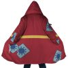 Monkey Luffy Wano Country Arc Demon Slayer Hooded Cloak Coat MAIN Mockup - One Piece Gifts Store