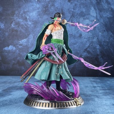 New One Piece Anime Figure Bath Blood Roronoa Zoro PVC 21cm Action Figure Collection Exquisite Model 1 - One Piece Gifts Store