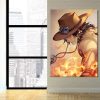 One Piece Ace Burning Flame Orange Portrait 1pc Canvas Print 2 - One Piece Gifts Store