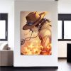 One Piece Ace Burning Flame Orange Portrait 1pc Canvas Print 3 - One Piece Gifts Store