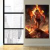 One Piece Angry Realistic Ace Fire Fist Revenge 1pc Wall Art 2 - One Piece Gifts Store
