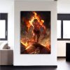 One Piece Angry Realistic Ace Fire Fist Revenge 1pc Wall Art 3 - One Piece Gifts Store