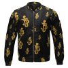 One Piece Belly Monetary Symbol Pattern Bomber Jacket Front - One Piece Gifts Store
