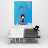 One Piece Chibi And Adult Straw Hat Luffy Blue 1pc Wall Art 2 - One Piece Gifts Store
