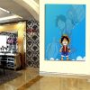 One Piece Chibi And Adult Straw Hat Luffy Blue 1pc Wall Art 3 - One Piece Gifts Store