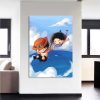 One Piece Chibi Luffy And Ace Jumps In The Ocean 1pc Canvas 2 - One Piece Gifts Store