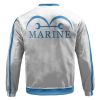 One Piece Marine Uniform Cosplay White Bomber Jacket Back - One Piece Gifts Store