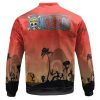One Piece Straw Hat Pirates Silhouette Red Bomber Jacket Back - One Piece Gifts Store