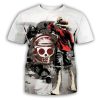Pirate King Tee Shirt For Male One Piece T shirt Mens Cotton Tshirt Luffy Straw Hat - One Piece Gifts Store
