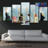 cute 5 pieces one piece team canvas wall art 594 - One Piece Gifts Store