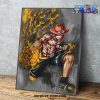 fire portgas d ace one piece wall art with framed 728 - One Piece Gifts Store