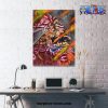 luffy combat one piece wall art with framed 260 - One Piece Gifts Store