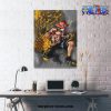 luffy combat one piece wall art with framed 602 - One Piece Gifts Store