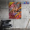 luffy combat one piece wall art with framed 673 - One Piece Gifts Store