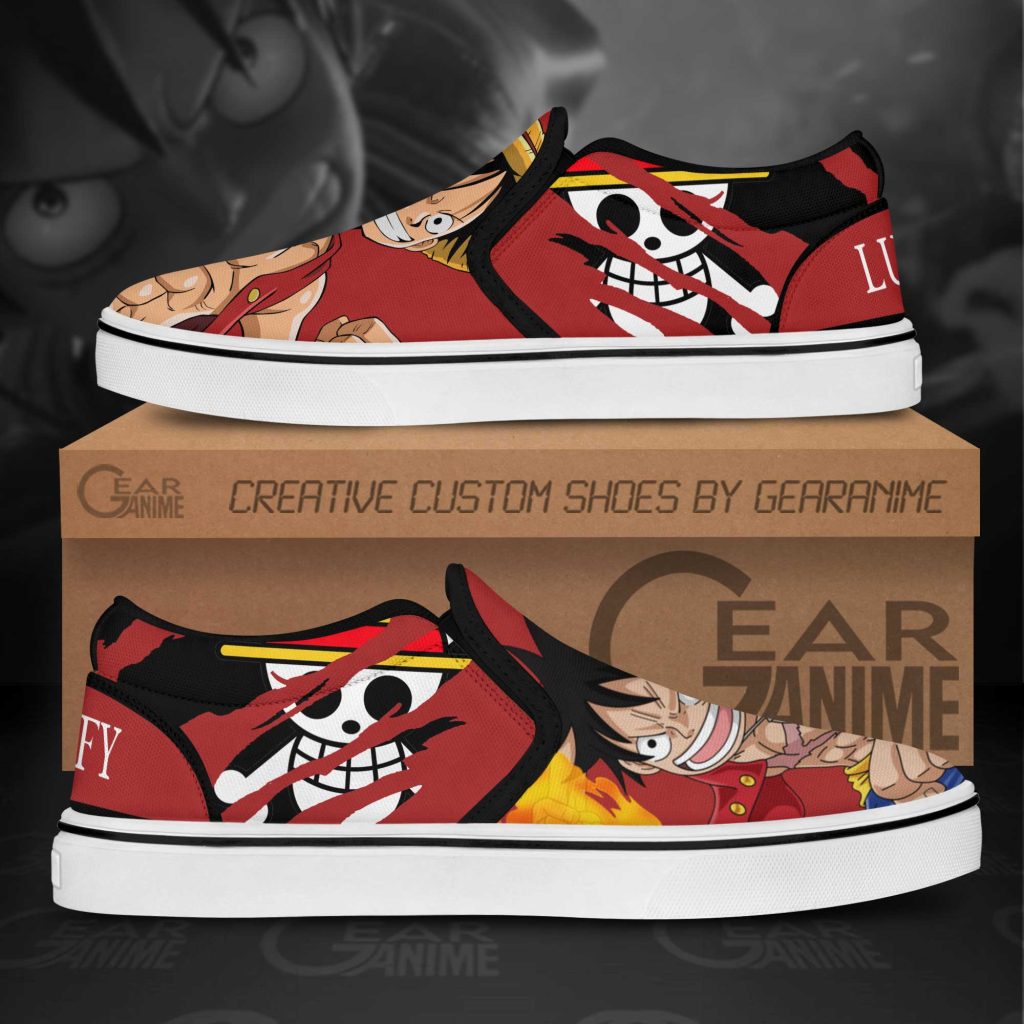 luffy one piece slip ons gearanime 2 - One Piece Gifts Store