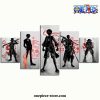 new style 5 pieces one piece team canvas wall art 661 - One Piece Gifts Store