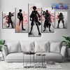 new style 5 pieces one piece team canvas wall art 833 - One Piece Gifts Store