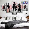 new style 5 pieces one piece team canvas wall art 886 - One Piece Gifts Store