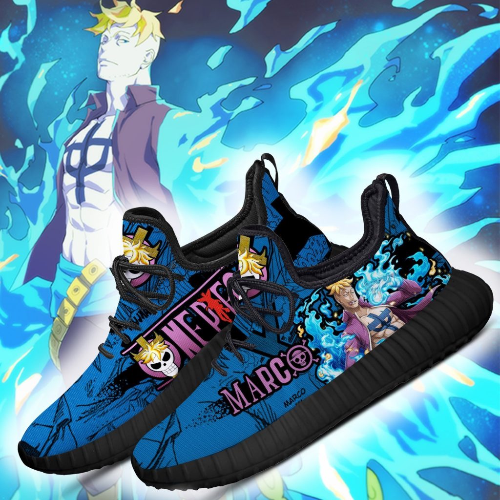 one piece marco reze shoes custom one piece anime sneakers gearanime 2 - One Piece Gifts Store
