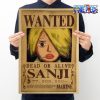 one piece sanji wanted kraft paper poster 944 - One Piece Gifts