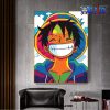 one piece wall art smile luffy 3d canvas 177 - One Piece Gifts Store