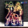 team sabo ace luffy one piece wall art with framed 892 - One Piece Gifts Store