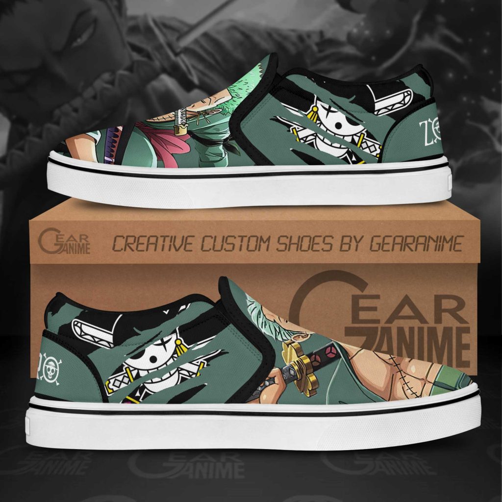 zoro one piece slip ons gearanime 3 - One Piece Gifts Store